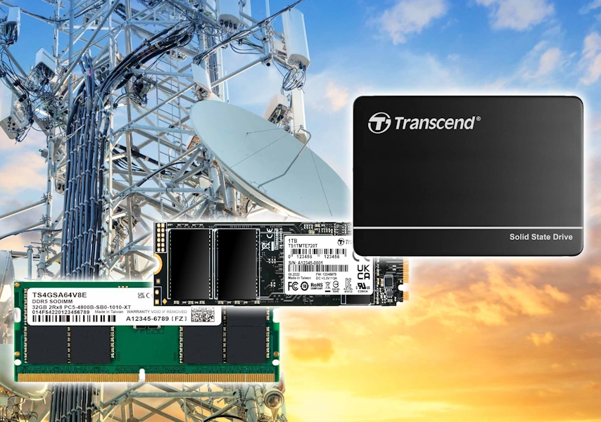 Комплектующие Transcend для сферы 5G-телекоммуникации
