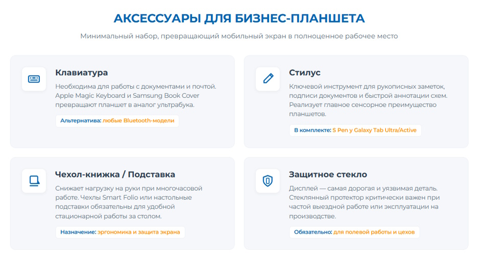 Планшет для бизнеса 2026: iPad Pro, Samsung Galaxy Tab S10 и Windows-планшеты — что выбрать Планшет для бизнеса 2026: iPad Pro, Samsung Galaxy Tab S10 и Windows-планшеты — что выбрать
